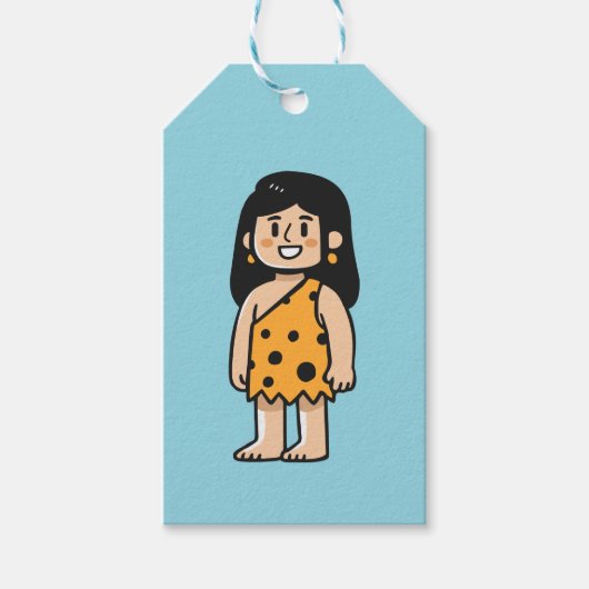 Oona holenvrouw cadeaulabel (Voorkant)