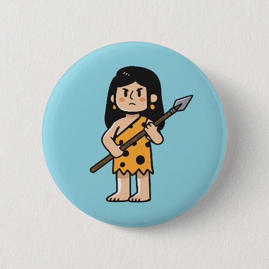 Oona holenvrouw ronde button 5,7 cm (Voorkant)