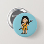 Oona holenvrouw ronde button 5,7 cm (Voorkant /achterkant)