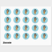 Oona holenvrouw ronde sticker (Vel)