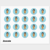 Oona holenvrouw ronde sticker (Vel)