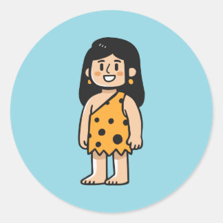 Oona holenvrouw ronde sticker