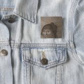 Oonalashka, Alaska Vierkante Button 5,1 Cm (In situ)