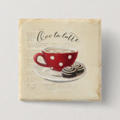Ooo La Latte Vierkante Button 5,1 Cm (Voorkant)