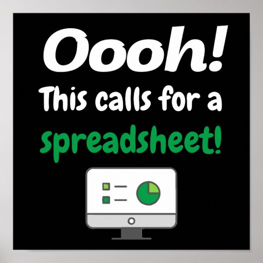 Oooh! Dit vereist een spreadsheet Poster (Voorkant)