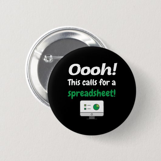 Oooh! Dit vereist een spreadsheet Ronde Button 5,7 Cm (Voorkant /achterkant)