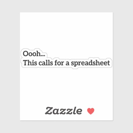 Oooh... Dit vereist een spreadsheet Sticker (Vel)