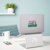 Oooh! Dit vereist een spreadsheet Sticker (Laptop op bureau)