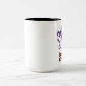 Oooh, I Saw a Human! – Funny Ghost Halloween Tweekleurige Koffiemok (Center)