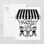 Oooh La La Paris Cafe Briefkaart (Voorkant / Achterkant)