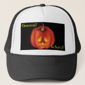 Oooh, zo eng! Vampire Jack-O-Lantern Halloween Trucker Pet (Voorkant)