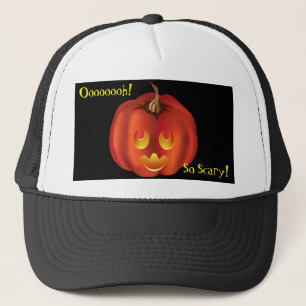 Oooh, zo eng! Vampire Jack-O-Lantern Halloween Trucker Pet