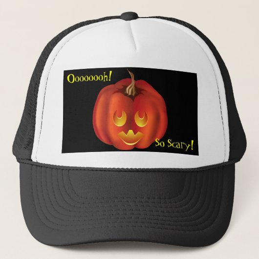 Oooh, zo eng! Vampire Jack-O-Lantern Halloween Trucker Pet (Voorkant)
