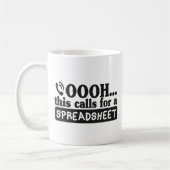 OOOOH...Dit vraagt om spreadsheet, de kool account Koffiemok (Links)