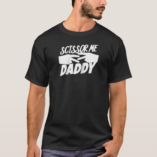 Ooooh Scissor Me Daddy Raglan Baseball T-shirt (Voorkant)