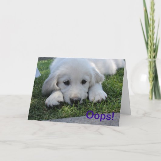 Oops, ben ik Droevige verontschuldigingskaart Kaart (Voorkant)