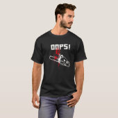 Oops Blood Funny Lumberjack Horror Chainzaag T-shirt (Voorkant volledig)