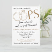 OOPS!  Bruiloft-afscheid Feestje Kaart (Staand voorkant)