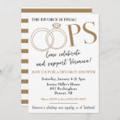 OOPS!  Bruiloft-afscheid Feestje Kaart (Voorkant / Achterkant)