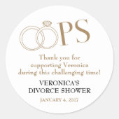 OOPS! Bruiloft voor gescheidenen Ronde Sticker (Voorkant)