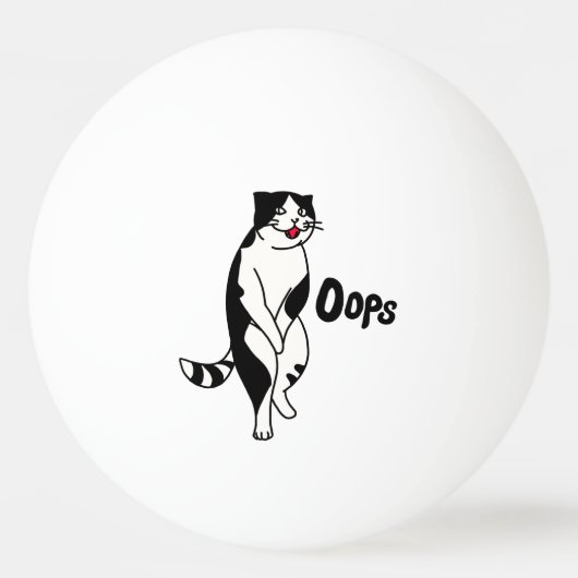 Oops Cat Pingpongbal (Voorkant)