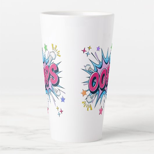 OOPS Comic Burst Latte Mok (Voorkant)