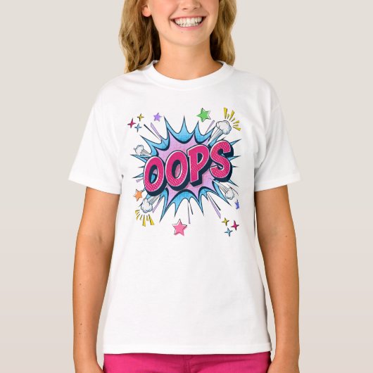 OOPS Comic Burst T-shirt (Voorkant)