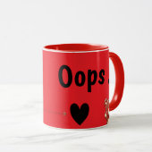 Oops! Cute Teddy Bear Mug – Funny Love Bear Design Mok (Voorkant rechts)