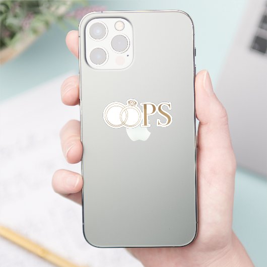 OOPS!  Echtscheidingsfeest Sticker (Telefoon)