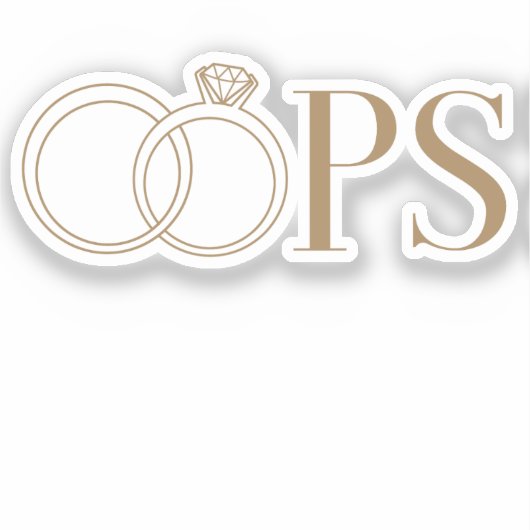 OOPS! Echtscheidingsfeest Sticker (Voorkant)