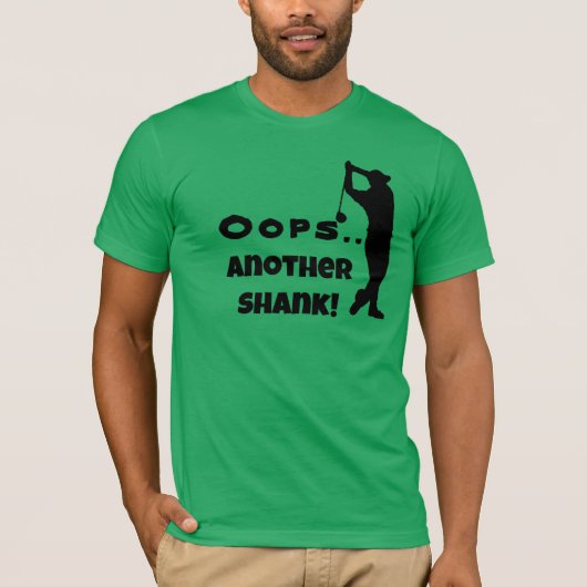  OOPS, een ander Shank T-shirt, Funny Golf T-shirt (Voorkant)