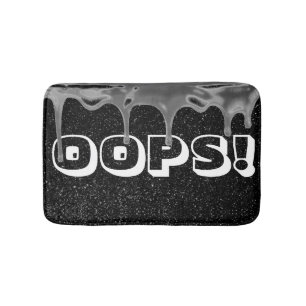 OOPS! Grappige verfspat glans badmat