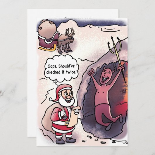 Oops Greeting Card Feestdagenkaart (Voorkant / Achterkant)