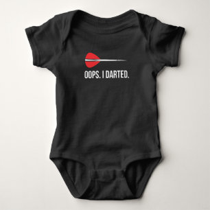 Oops I Darted Funny Dart Player Arrow Joke Romper