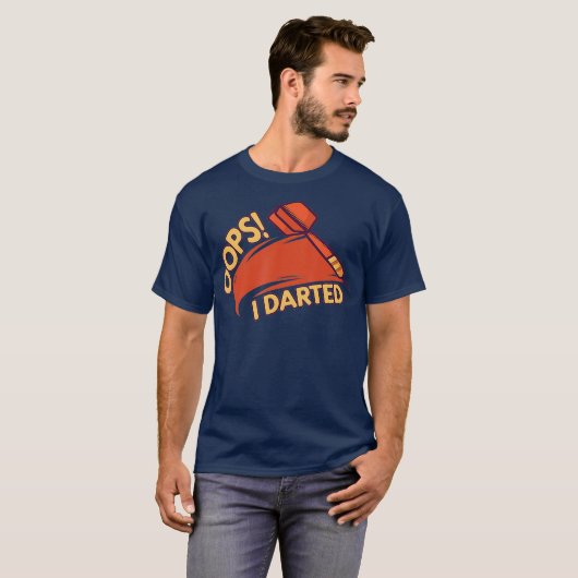 Oops I Darted - Funny Darts Player Dart Arrow T-shirt (Voorkant volledig)