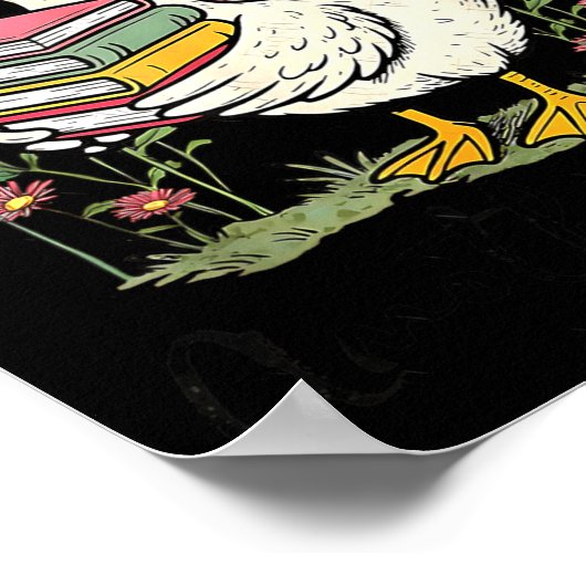 Oops I Got Another Book Goose, Funny Reading Humor Poster (Hoek)