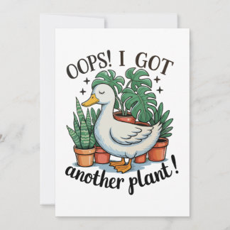 Oops I Got Another Plant Goose Funny Gardening Kaart