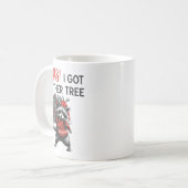 Oops I Got Another Tree Funny Raccoon Christmas Qu Koffiemok (Voorkant links)