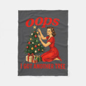 Oops I Got Another Tree Funny Retro Christmas  Fleece Deken (Voorkant)