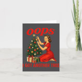 Oops I Got Another Tree Funny Retro Christmas Kaart (Voorkant)