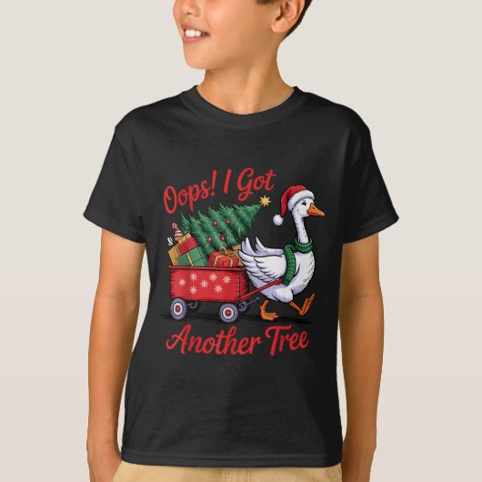 Oops! I Got Another Tree Goose Christmas Tree T-shirt (Voorkant)