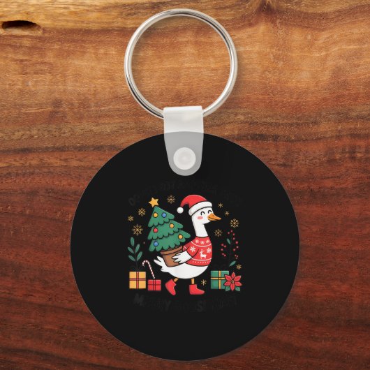 Oops I Got Another Tree Merry Goosemas  Sleutelhanger (Voorkant)