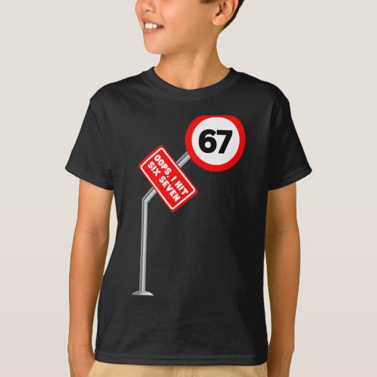 Oops I Hit Six Seven 6 7 Meme Funny Brainrot Inter T-shirt (Voorkant)