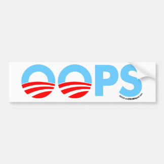 Oops Obama Miinzet Bumpersticker