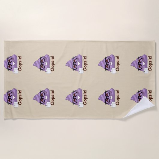 Oops Poops Paars Poop Emoji (brown) Handdoeken (Voorkant)