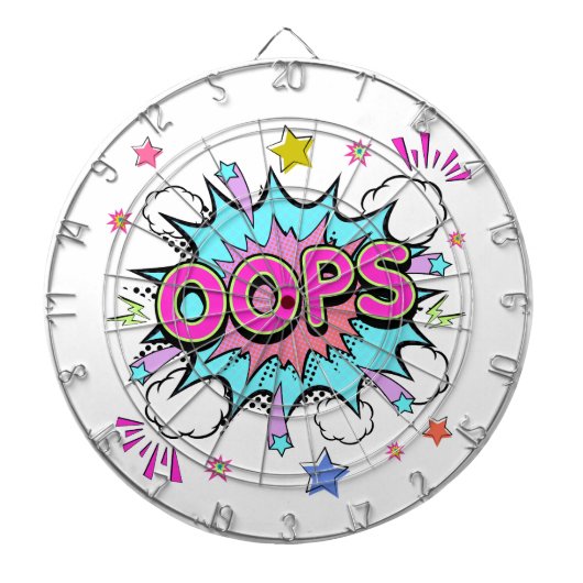 Oops Pop Art Explosion Dartbord (Voorkant)