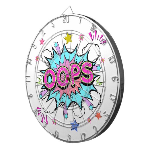 Oops Pop Art Explosion Dartbord (Voorkant Rechts)