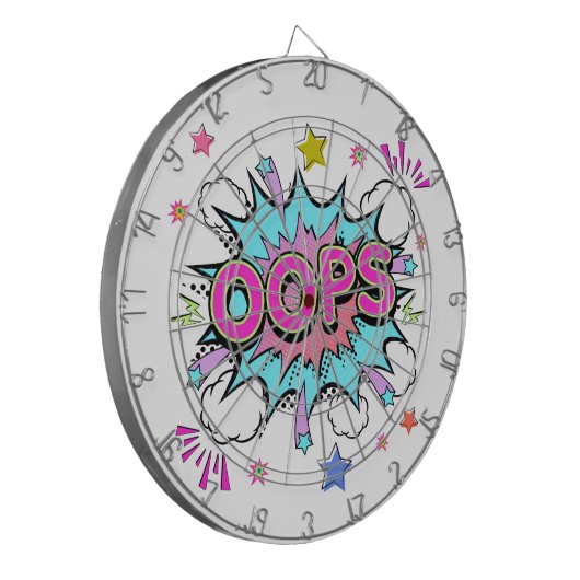 Oops Pop Art Explosion Dartbord (Voorkant Links)