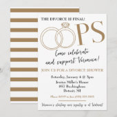 OOPS!  Scheidingsfeestje Kaart (Voorkant / Achterkant)