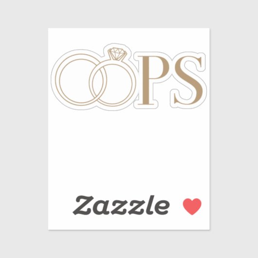 OOPS!  Scheidingsfeestje Sticker (Vel)